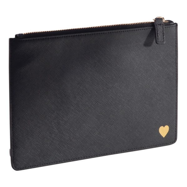 slide 1 of 8, See Jane Work Faux Leather Pouch, Black, 1 ct