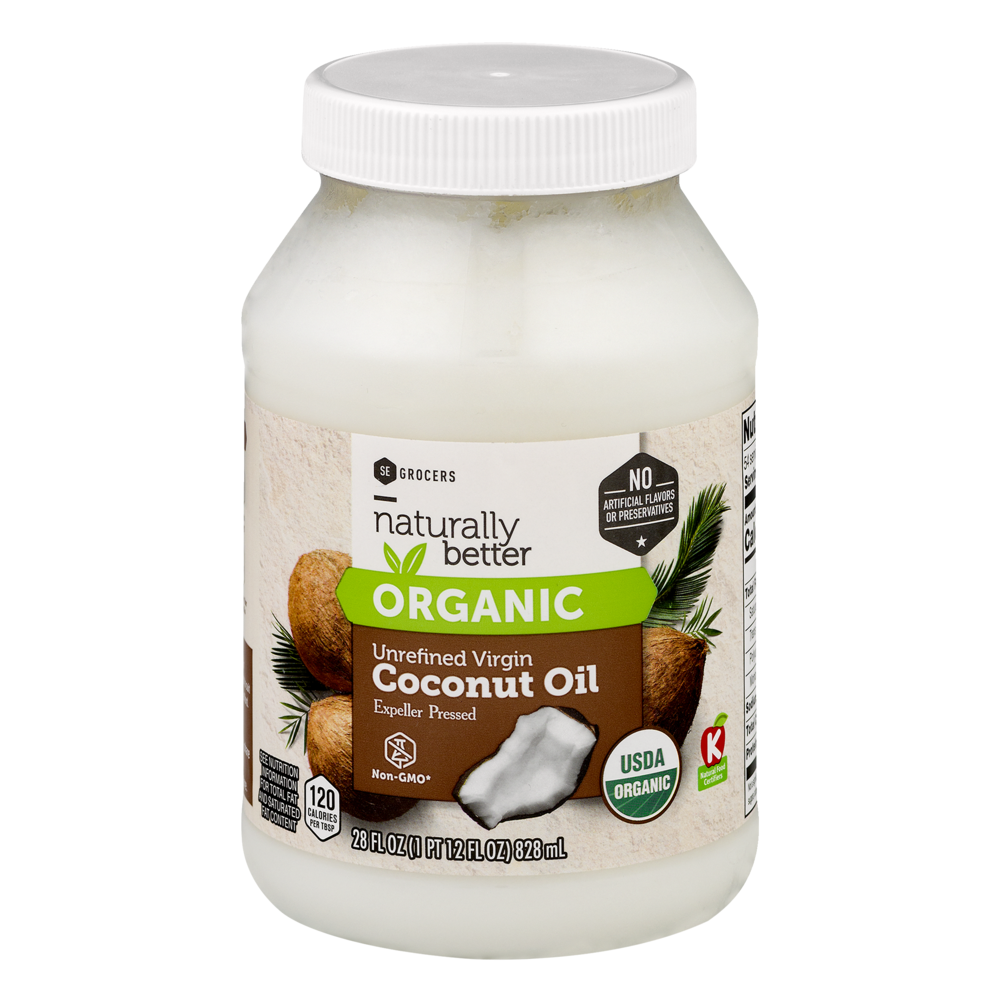 slide 1 of 1, SE Grocers Naturally Better Organic Coconut Oil, 28 oz