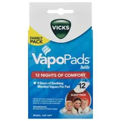 Vicks VapoPads Refills Scent Pads Family Pack 12 ea