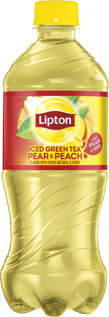 slide 4 of 6, Lipton Pear & Peach Iced Green Tea - 20 oz, 20 oz