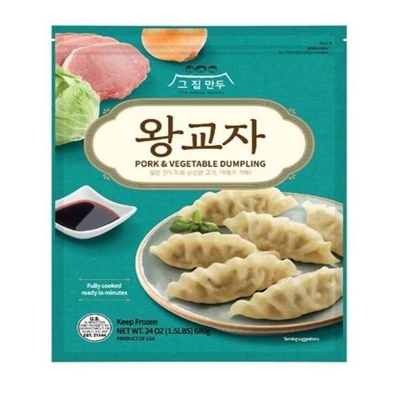 slide 1 of 1, Chung Jung One O'Food Pork & Vegetable Dumplings, 1.5 lb