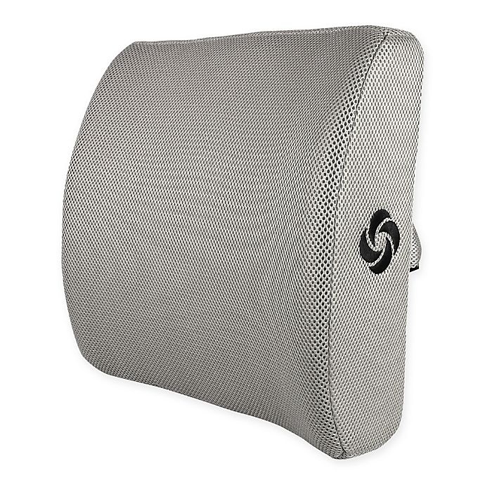 slide 1 of 2, Samsonite Memory Foam Lumbar Cushion - Grey, 1 ct