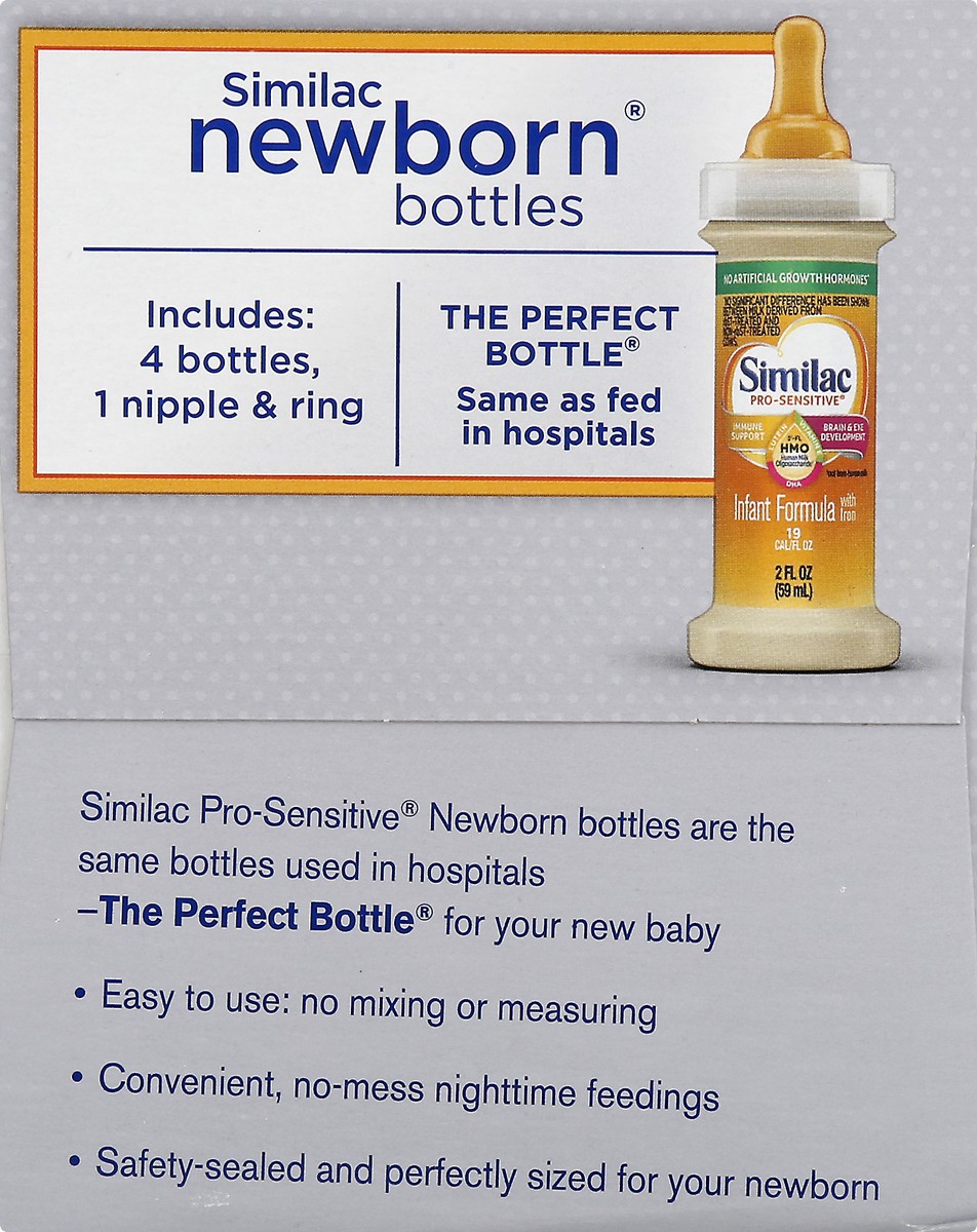 slide 6 of 10, Similac Pro Sensitive Newborn Bottles, 4 ct; 2 fl oz