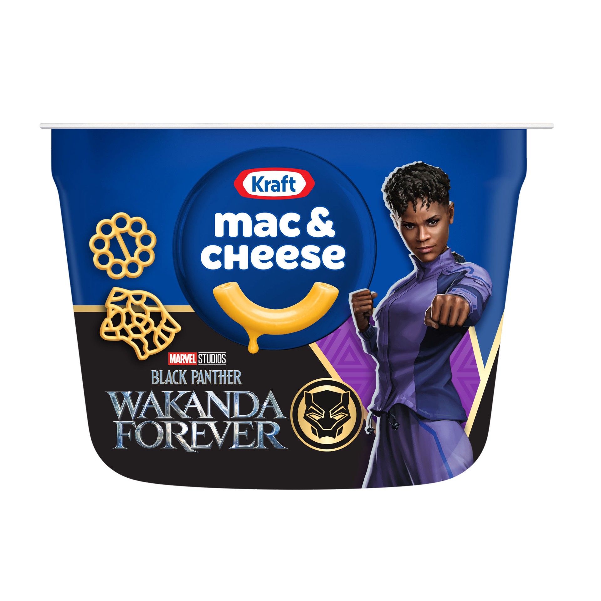 slide 1 of 9, Kraft Macaroni & Cheese Dinner Black Panther: Wakanda Forever, 1.9 oz Cup, 1.9 oz