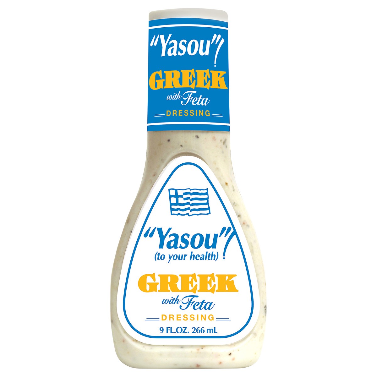slide 1 of 9, Yasou Greek with Feta Dressing 9 fl oz, 9 fl oz