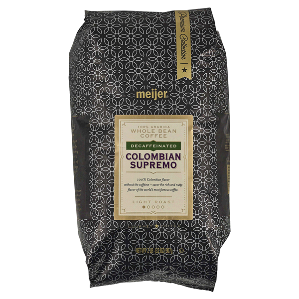 slide 1 of 1, Meijer Gold Whole Bean Coffee Supremo Decaf, 32 oz
