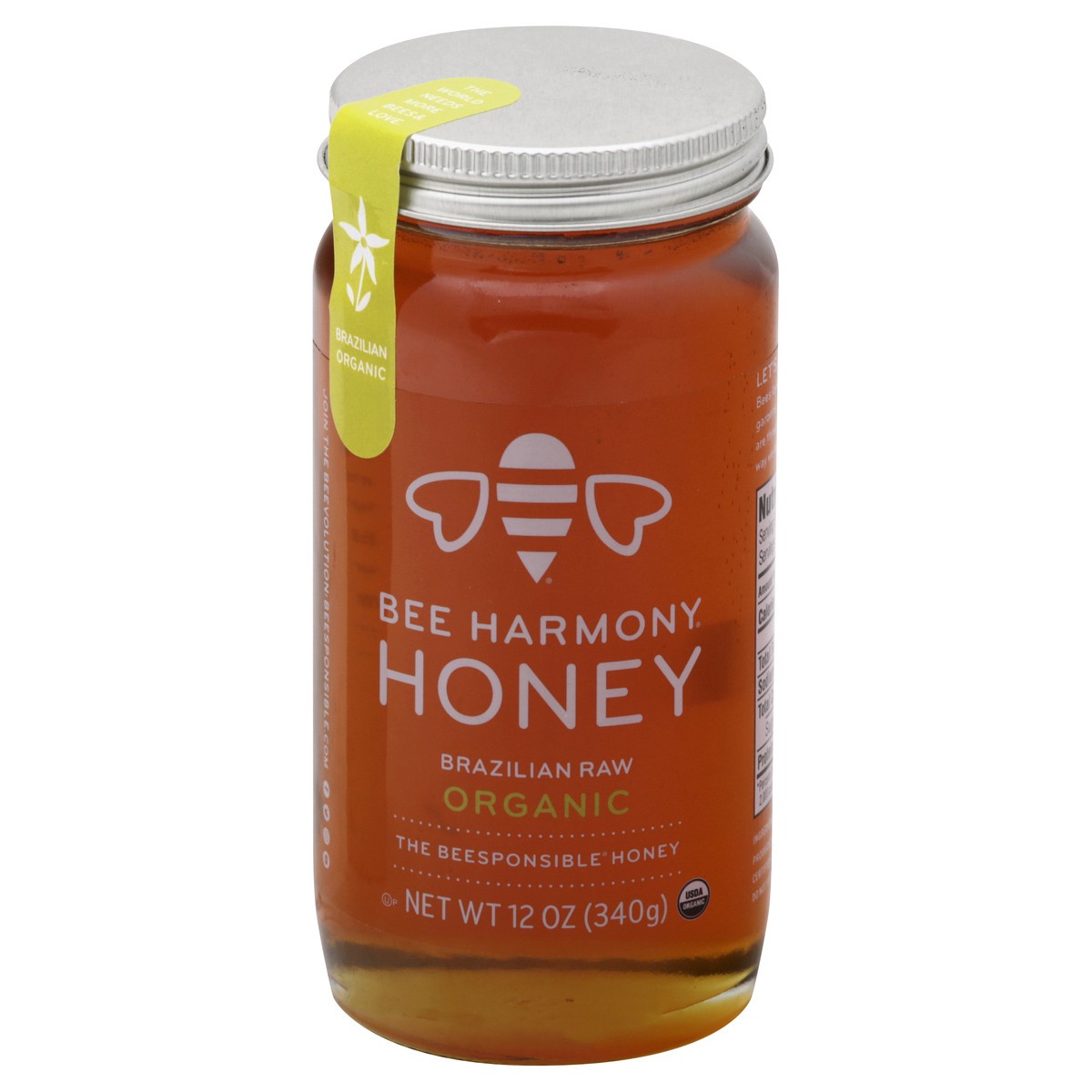 slide 1 of 8, Beehar Honey Organic Raw Brazilian, 12 oz