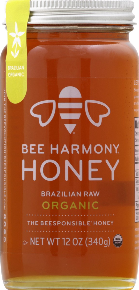 slide 7 of 8, Beehar Honey Organic Raw Brazilian, 12 oz