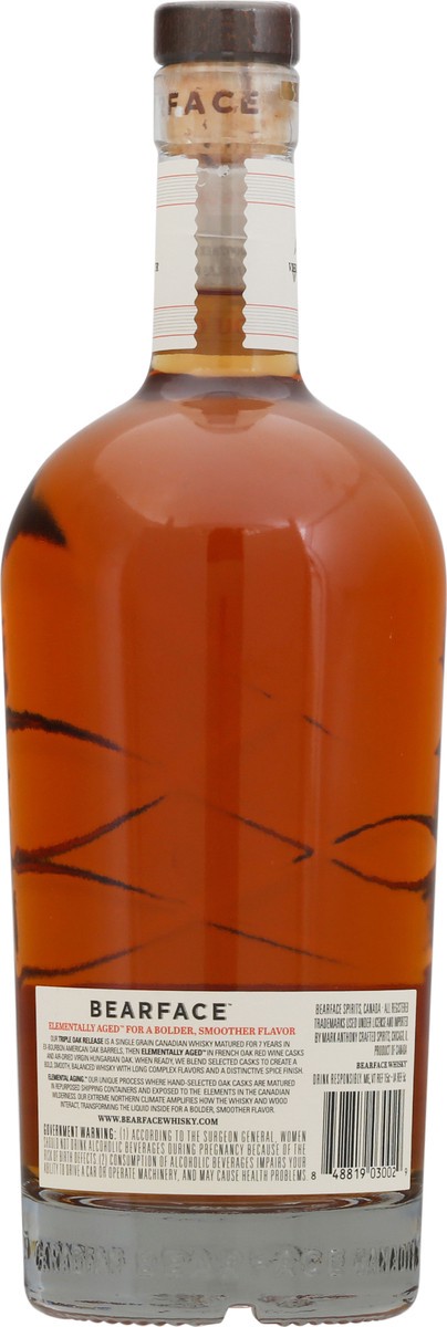 slide 6 of 9, Bearface Elementally Aged Canadian Whisky 750 ml, 750 ml