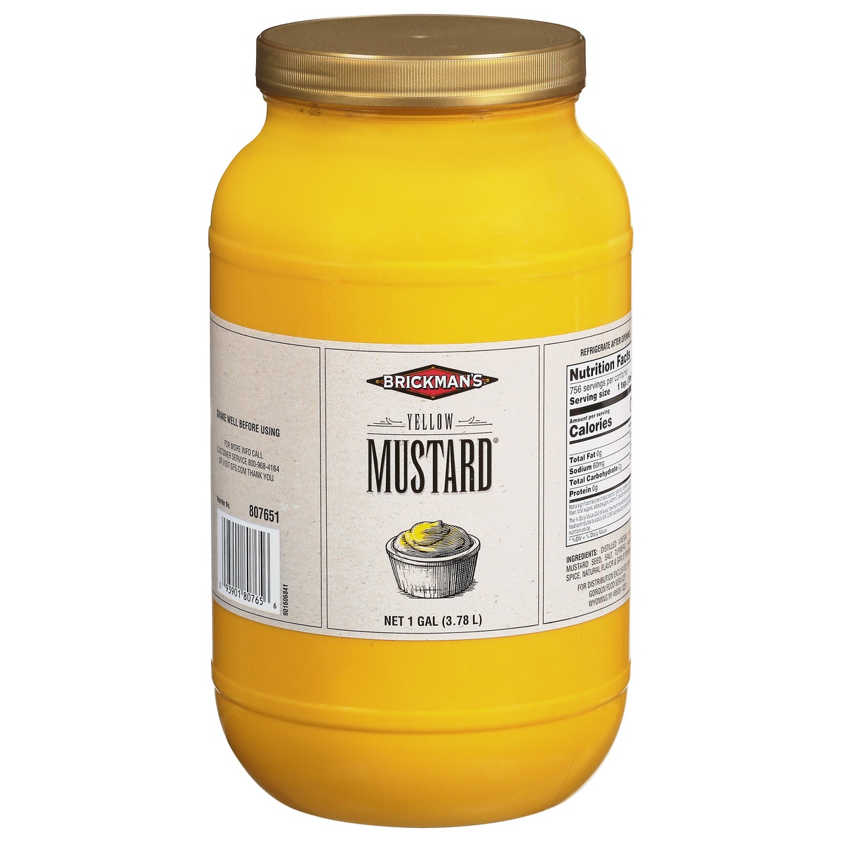 slide 1 of 1, Brickman's Mustard Yellow Brick, 1 gal