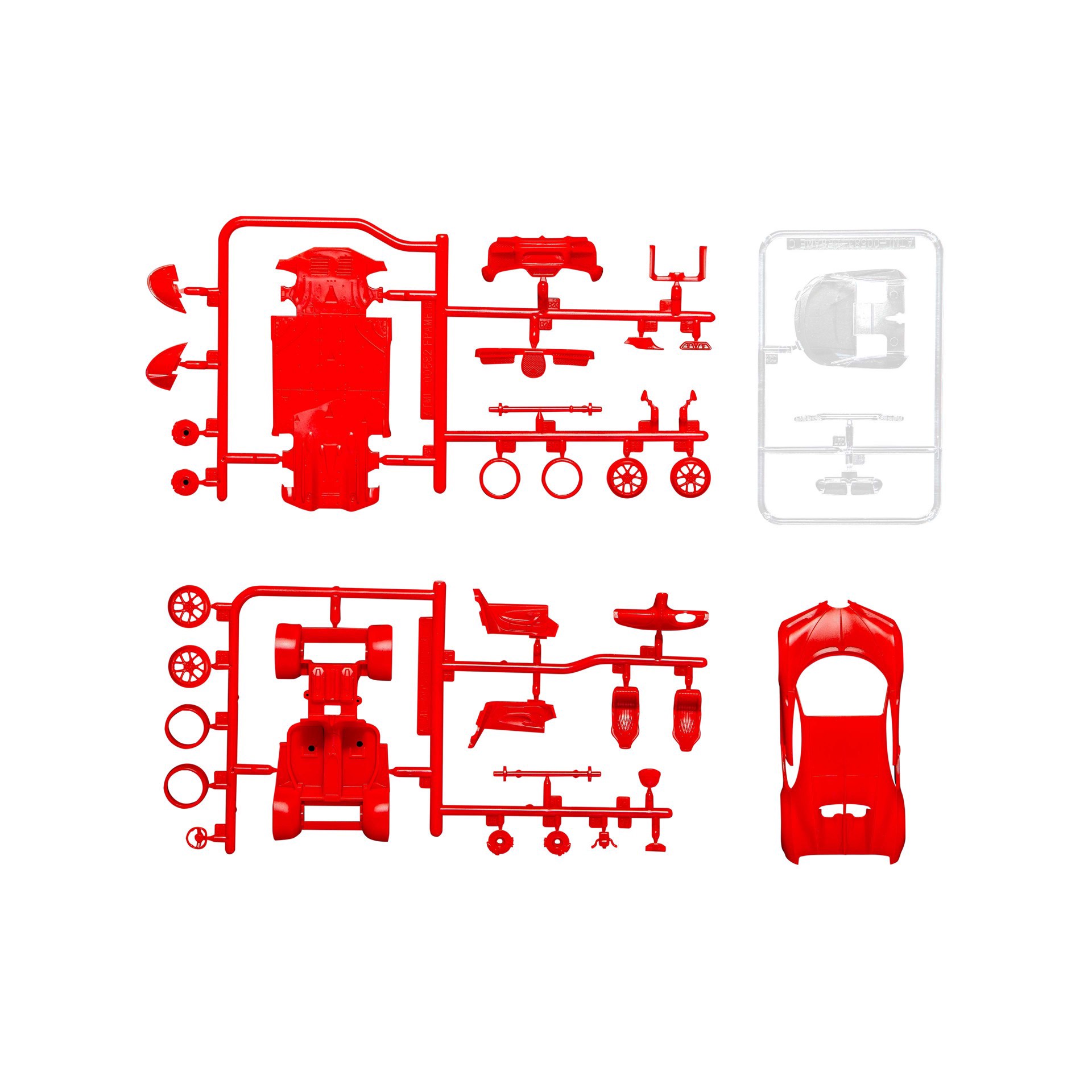 slide 4 of 5, Airfix Bugatti Chiron Starter Set, 9.1 in x 1.8 in x 7.9 in