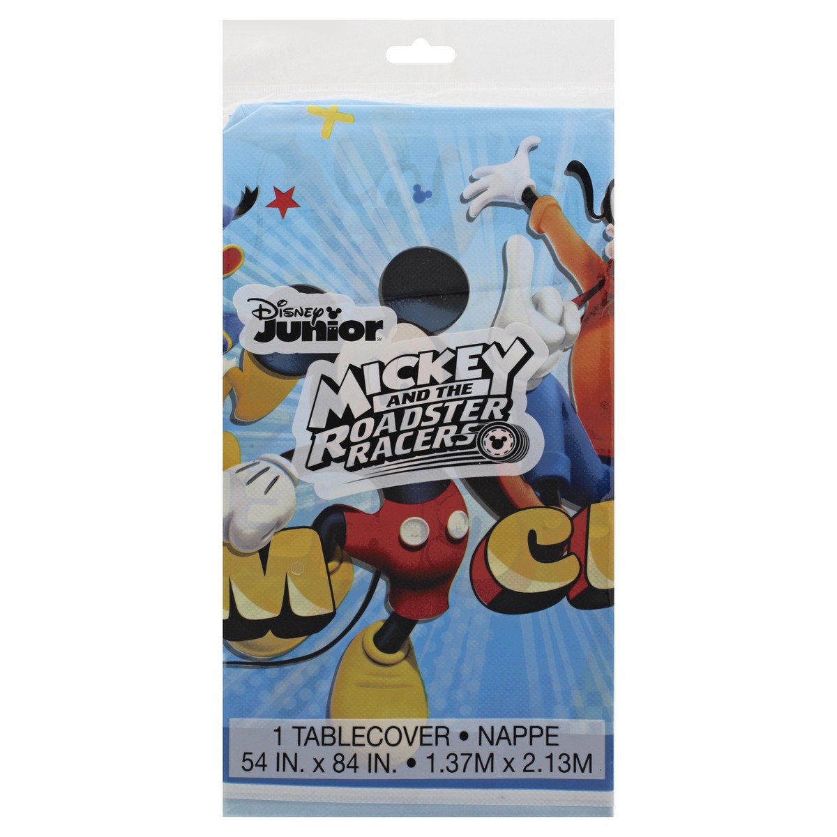 slide 1 of 11, Unique Mickey and the Roadster Racers Plastic Table Cover 1 ea, 1 ct