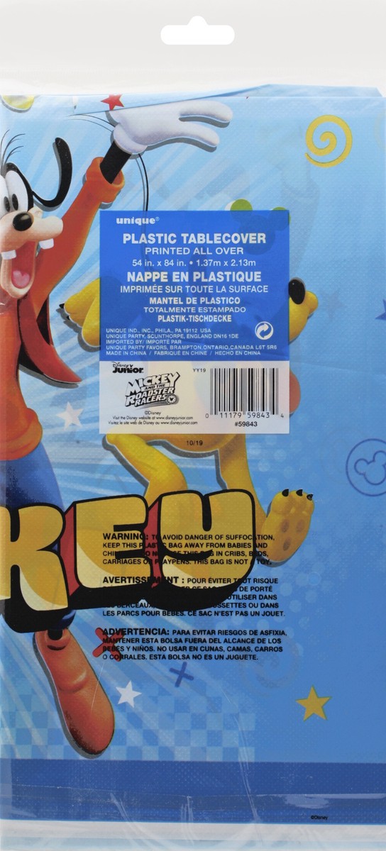 slide 10 of 11, Unique Mickey and the Roadster Racers Plastic Table Cover 1 ea, 1 ct