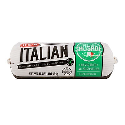 slide 1 of 1, H-E-B Italian Sausage, 16 oz