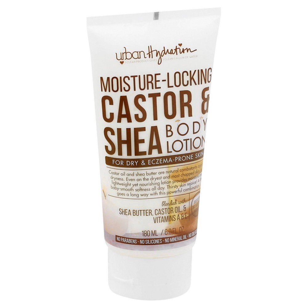 slide 5 of 7, Urban Hydration Castor & Shea Moisture Locking Dry & Eczema Prone Skin Body Lotion - 6 fl oz, 6 oz
