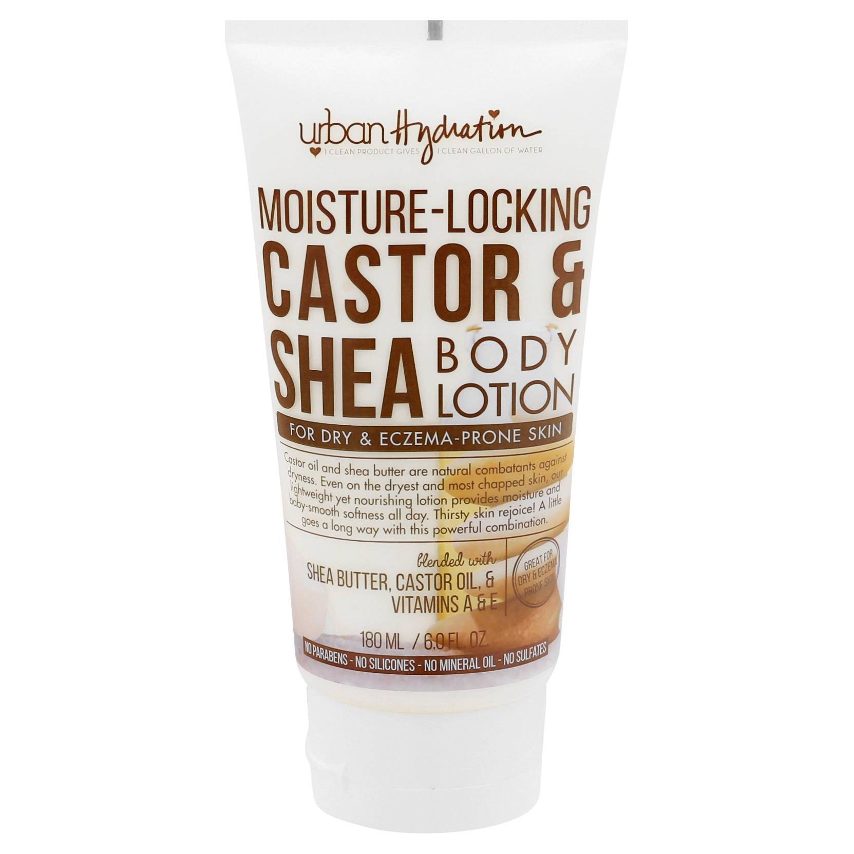 slide 1 of 7, Urban Hydration Castor & Shea Moisture Locking Dry & Eczema Prone Skin Body Lotion - 6 fl oz, 6 oz