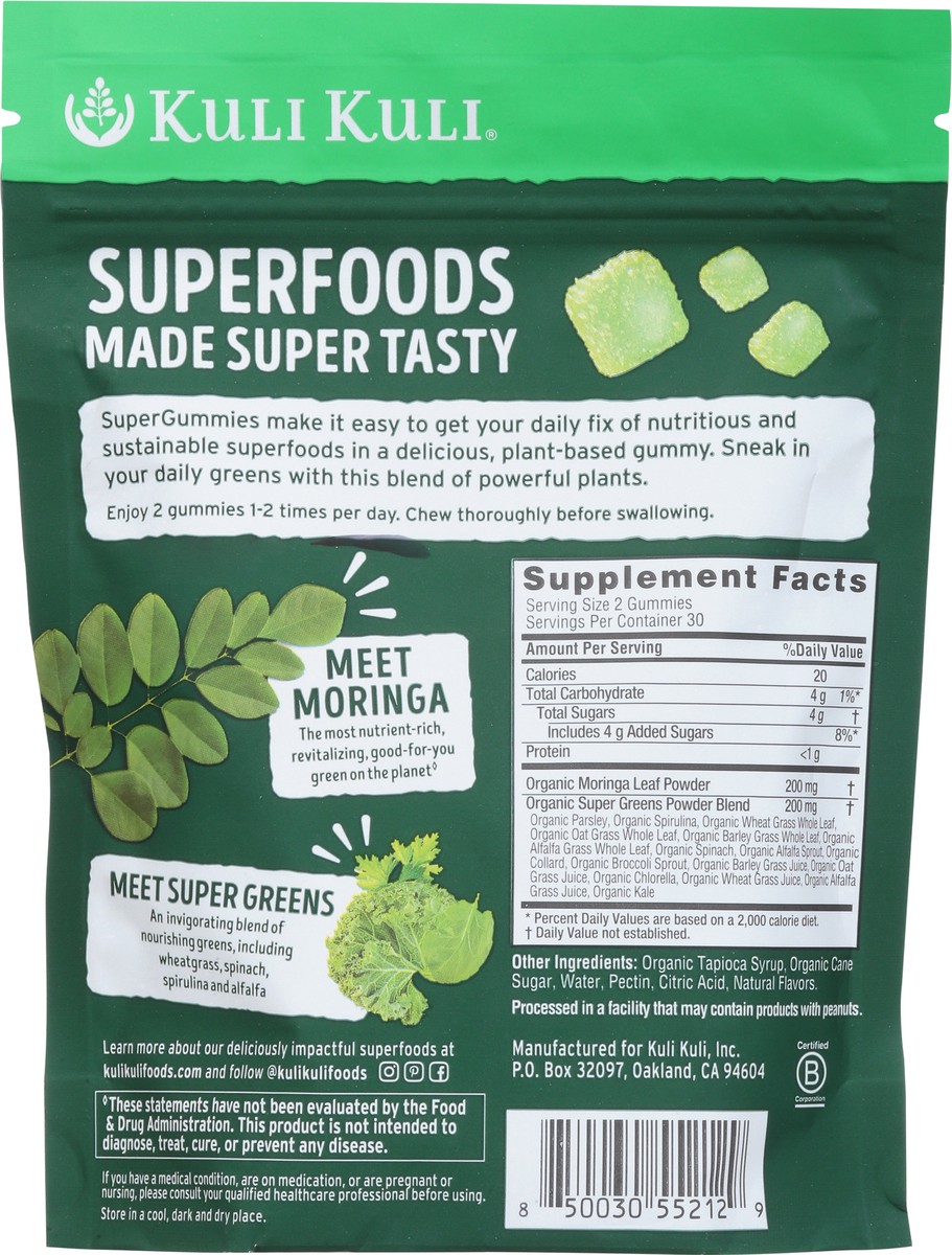 slide 2 of 9, Kuli Kuli Superfood Green Apple Flavored Moringa & Supergreens 60 Plant-Based Gummies, 60 ct