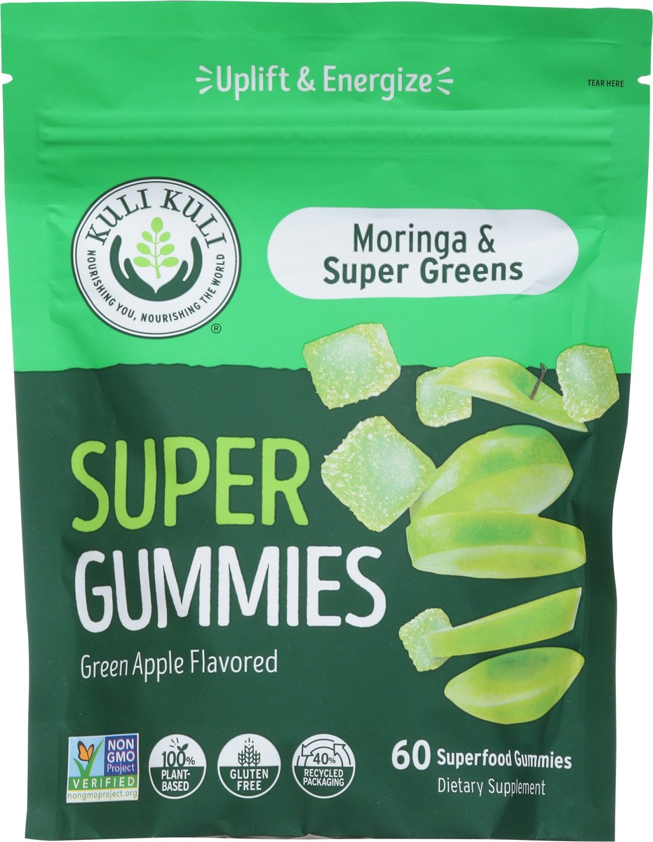 slide 3 of 9, Kuli Kuli Superfood Green Apple Flavored Moringa & Supergreens 60 Plant-Based Gummies, 60 ct