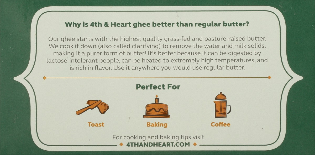 slide 9 of 9, 4Th & Heart Ghee Unsalted Butter Sticks, 2 ct; 8 oz