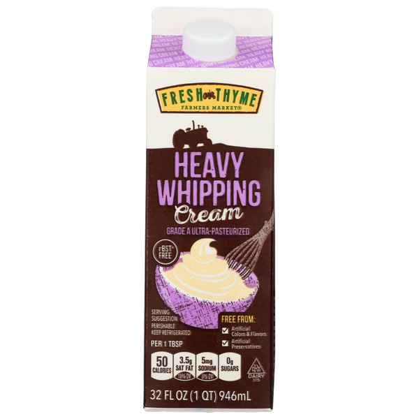 slide 1 of 1, Fresh Thyme Heavy Whipping Cream, 1 ct