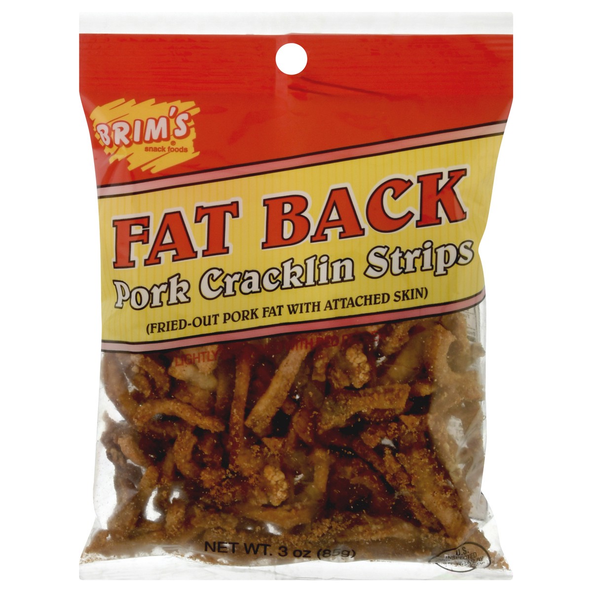 slide 12 of 13, Brim's Fat Back Pork Cracklin Strips 3 oz, 3.12 oz