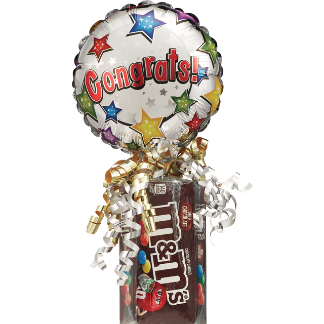 slide 1 of 1, M&M's M&Ms Plain Theater Box With Graduation Balloon, 0.75 Oz, 0.75 oz