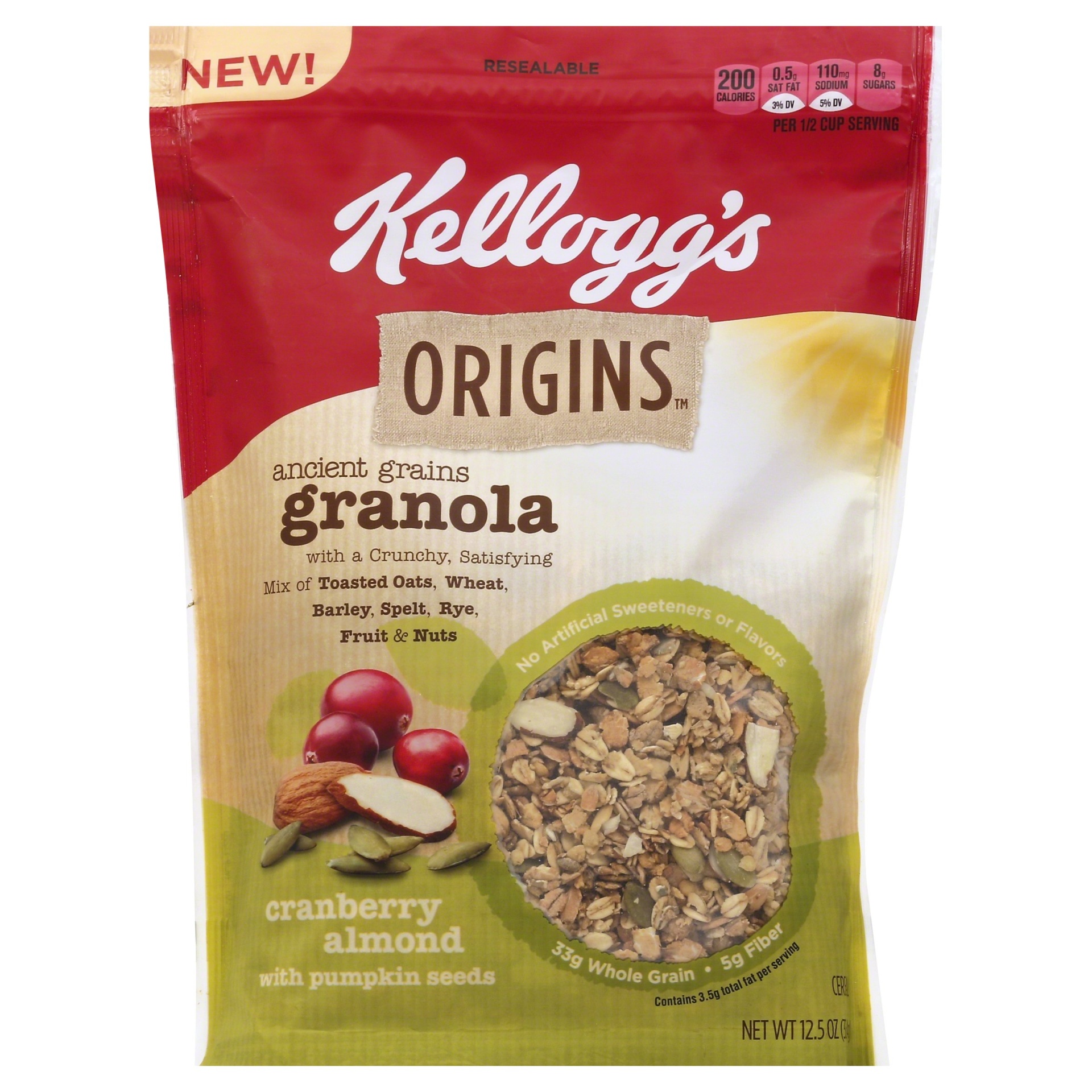 slide 1 of 6, Kellogg's Origins Granola Cranberry Almond with Pumpkin Seeds, 12.5 oz