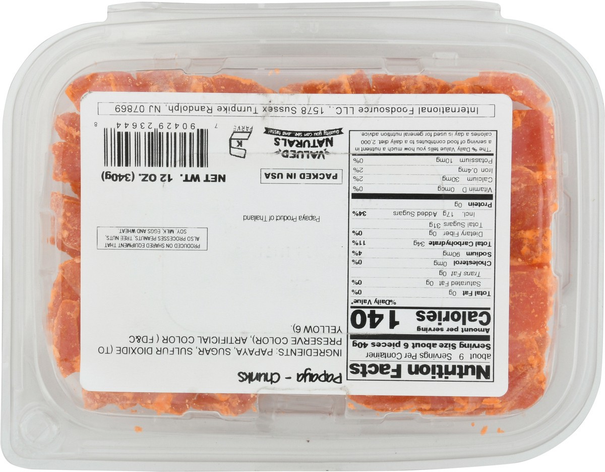 slide 8 of 9, Valued Naturals Dried Papaya Chunks 12 oz, 12 oz