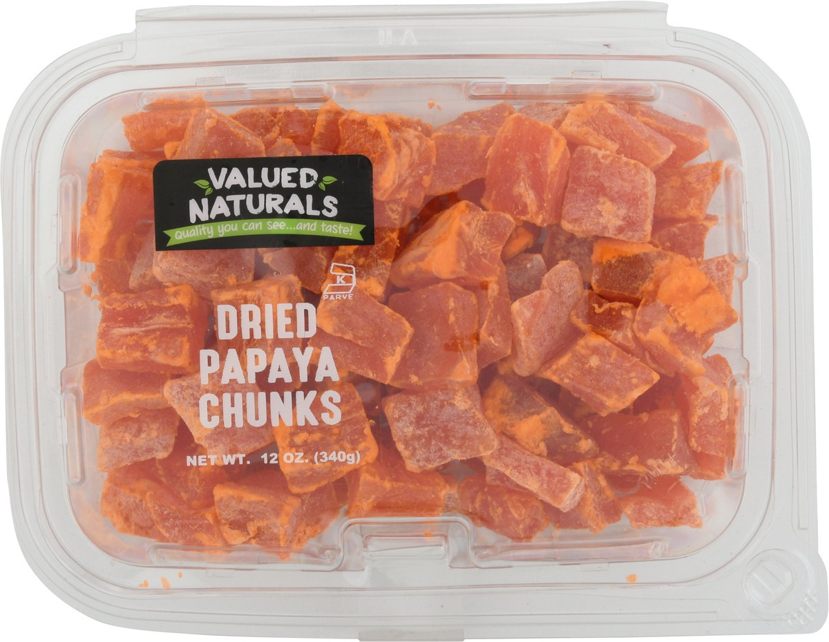 slide 7 of 9, Valued Naturals Dried Papaya Chunks 12 oz, 12 oz