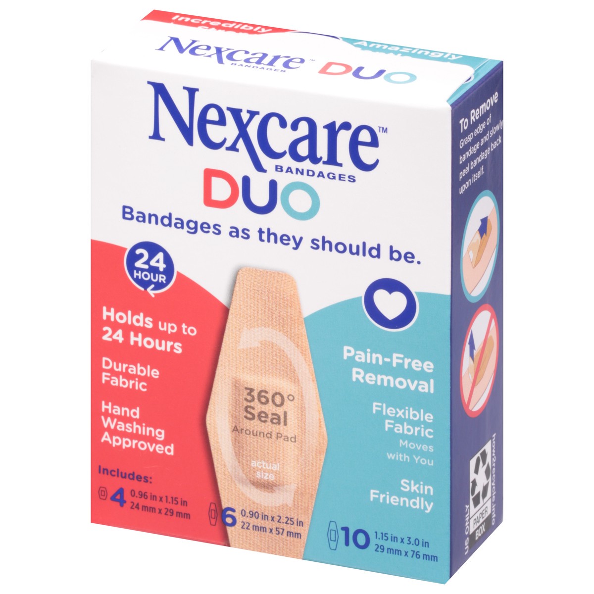 slide 4 of 9, Nexcare Duo Bandages, Assorted Sizes, 20 Ct, 1 ct