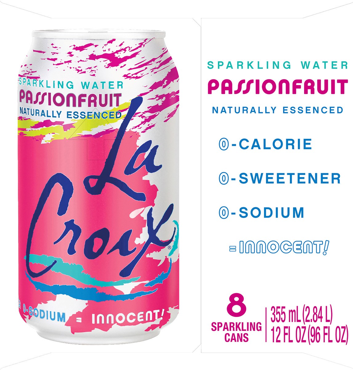 slide 3 of 10, La Croix Passionfruit - 8 ct, 8 ct; 12 oz