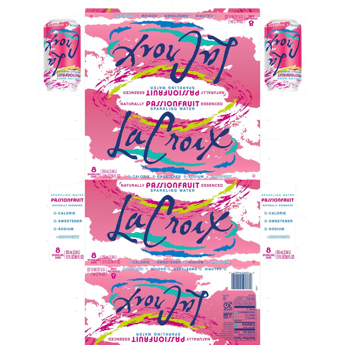 slide 7 of 10, La Croix Passionfruit - 8 ct, 8 ct; 12 oz