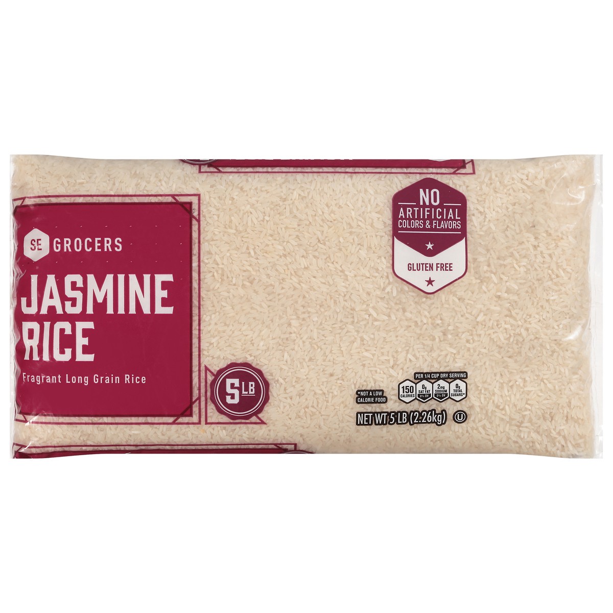 slide 12 of 13, Se Grocers Long Grain Jasmine Rice 5 Pounds, 5 lb