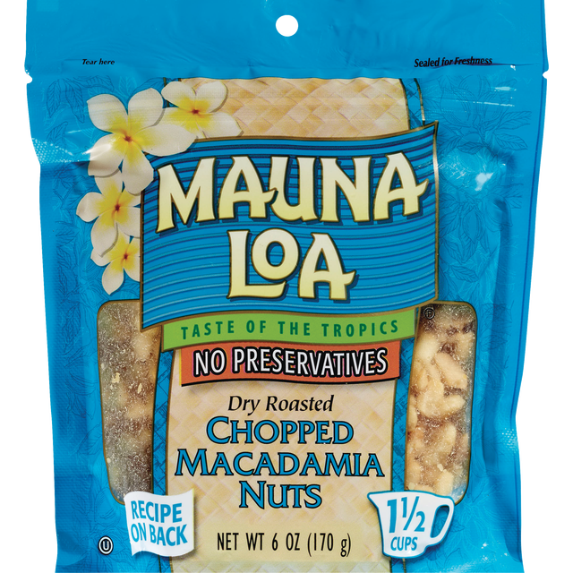 slide 1 of 1, Mauna Loa Dry Roasted Chopped Mac Nuts, 6 oz