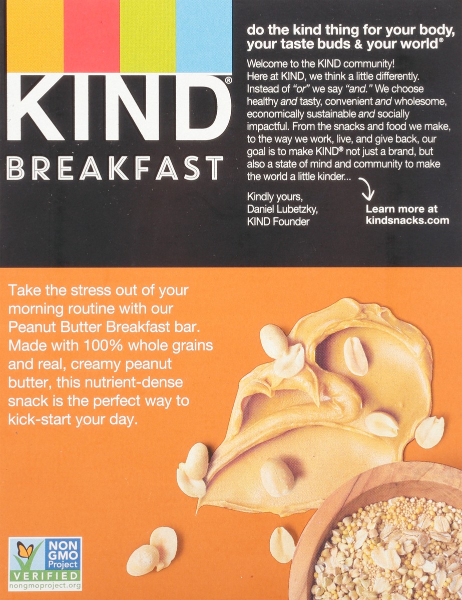 slide 5 of 9, KIND Breakfast Bars, Peanut Butter, 4 ct