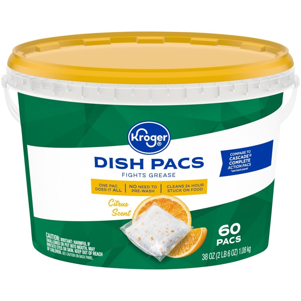 slide 1 of 4, Kroger Home Sense Citrus Dish Pacs, 60 ct