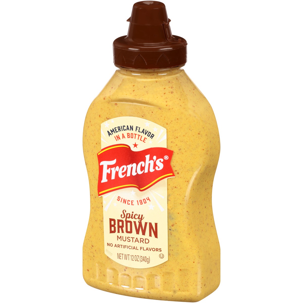 slide 3 of 9, French's Spicy Brown Mustard, 12 oz