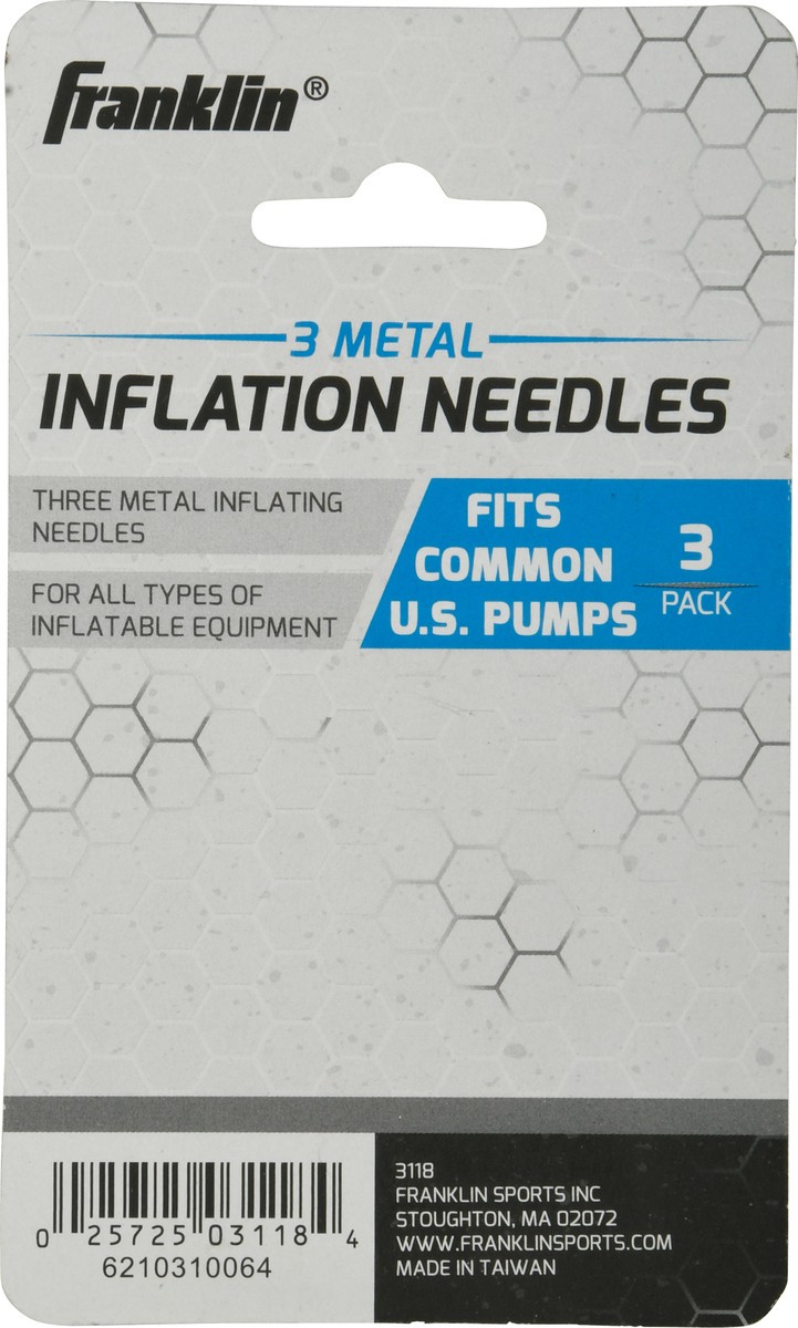 slide 7 of 9, Franklin Metal Inflation Needles 3 ea Blister Pack, 3 ct
