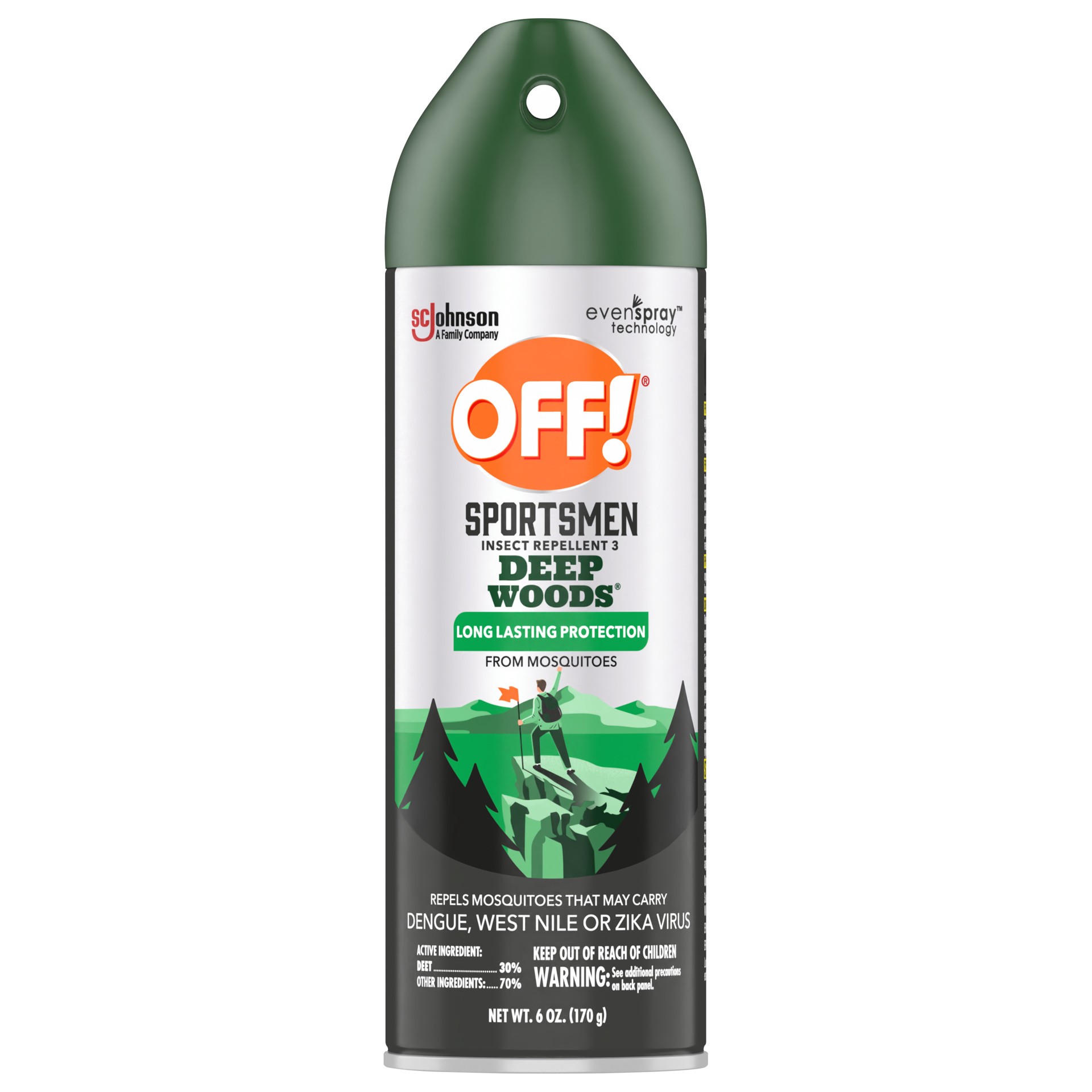 slide 1 of 1, OFF! Sportsmen Deep Woods Insect Repellent 3, 30% DEET Mosquito Spray, 6 oz, 6 oz