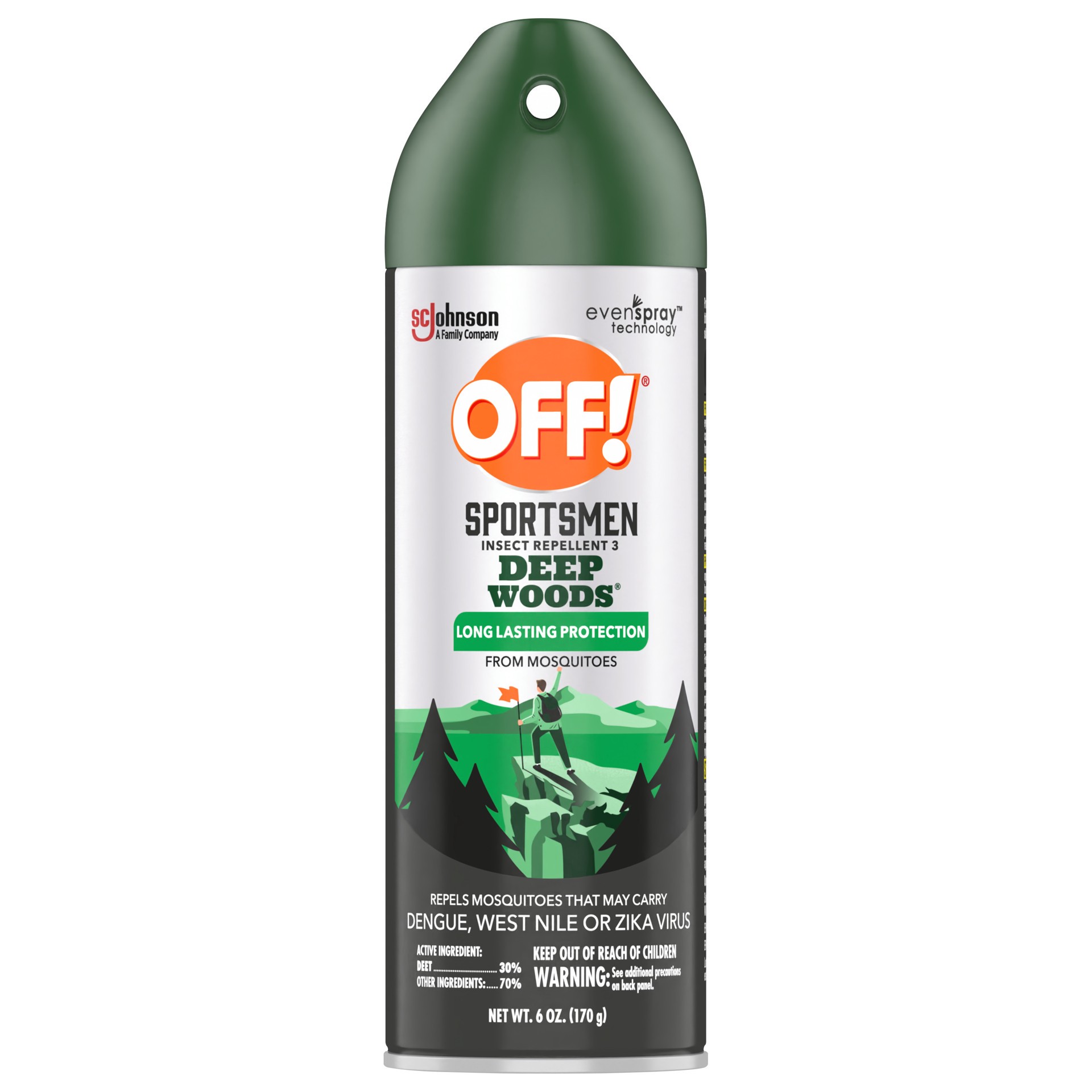 slide 1 of 5, OFF! Sportsmen Deep Woods Insect Repellent 3, 30% DEET Mosquito Spray, 6 oz, 6 oz
