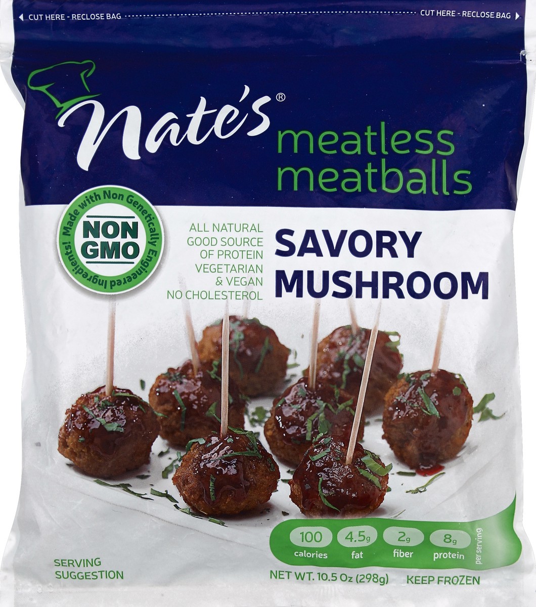 slide 5 of 5, Nate's Meatless Meatballs 10.5 oz, 10.5 oz