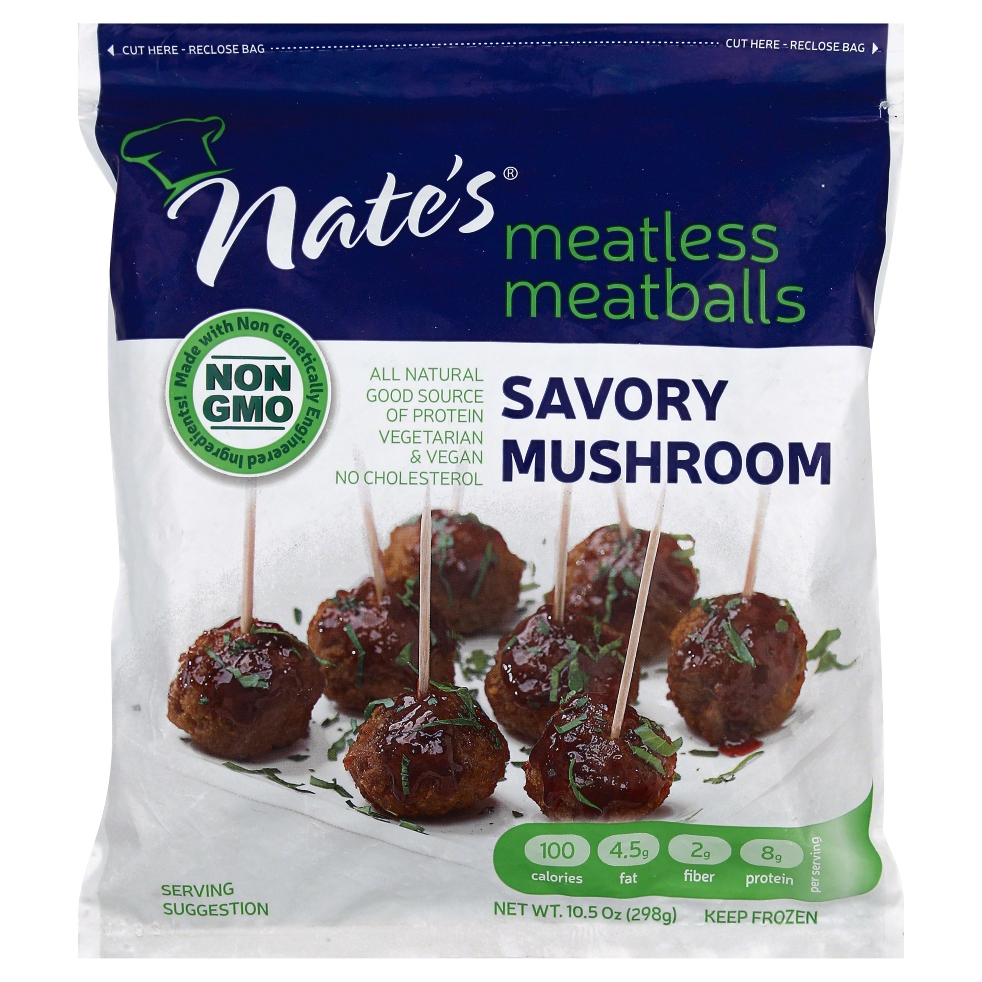 slide 1 of 5, Nate's Meatless Meatballs 10.5 oz, 10.5 oz
