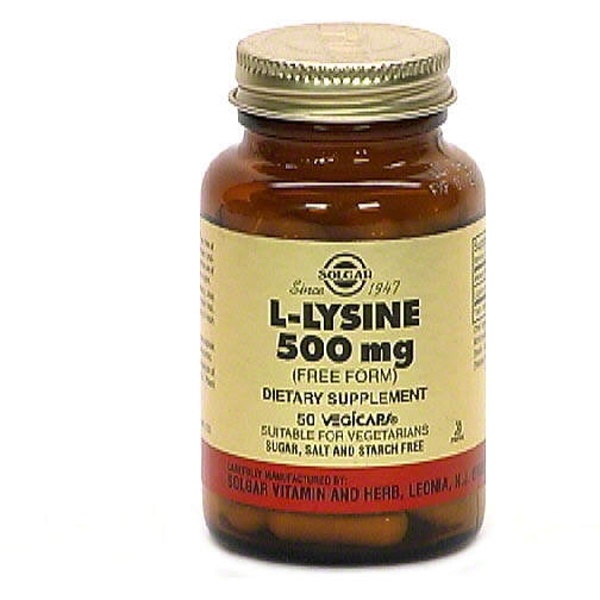 slide 1 of 1, Solgar L-Lysine 500 mg, 50 ct; 500 mg