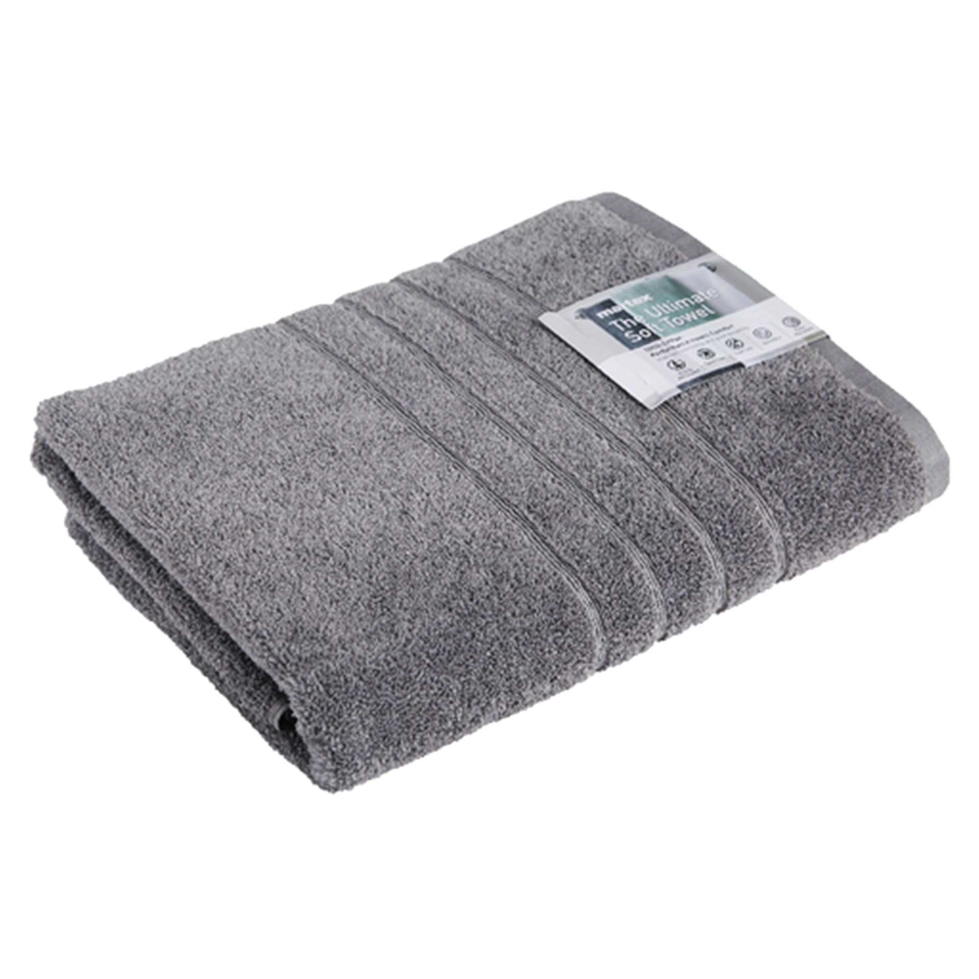 slide 1 of 1, Martex Ultimate Soft Light Grey Solid Bath Towel, 1 ct