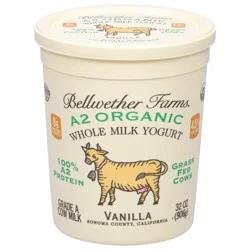 Bellwether Farms Whole Milk Cow Milk Vanilla Yogurt 32 oz