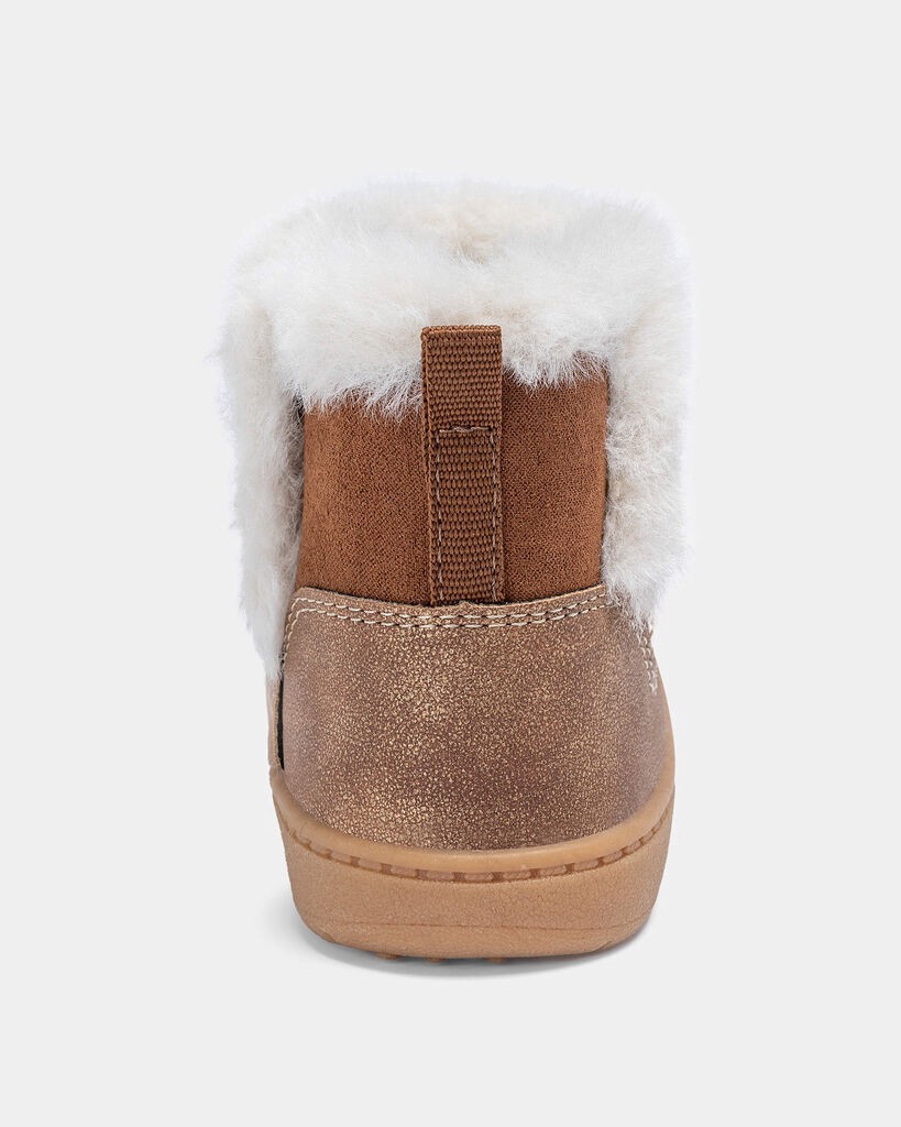 slide 3 of 6, Carter's Baby Girl Every Step® First Walker Boots - Khaki Brown 6, 1 ct