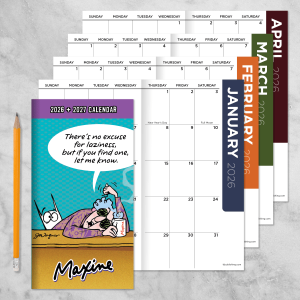 slide 3 of 6, TF Publishing 2026-2027 TF Publishing 2-Year Humor Monthly Pocket Planner, 3-1/2"" x 6-1/2"", Maxine, January 2026 To December 2027, 1 ct