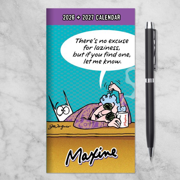 slide 6 of 6, TF Publishing 2026-2027 TF Publishing 2-Year Humor Monthly Pocket Planner, 3-1/2"" x 6-1/2"", Maxine, January 2026 To December 2027, 1 ct