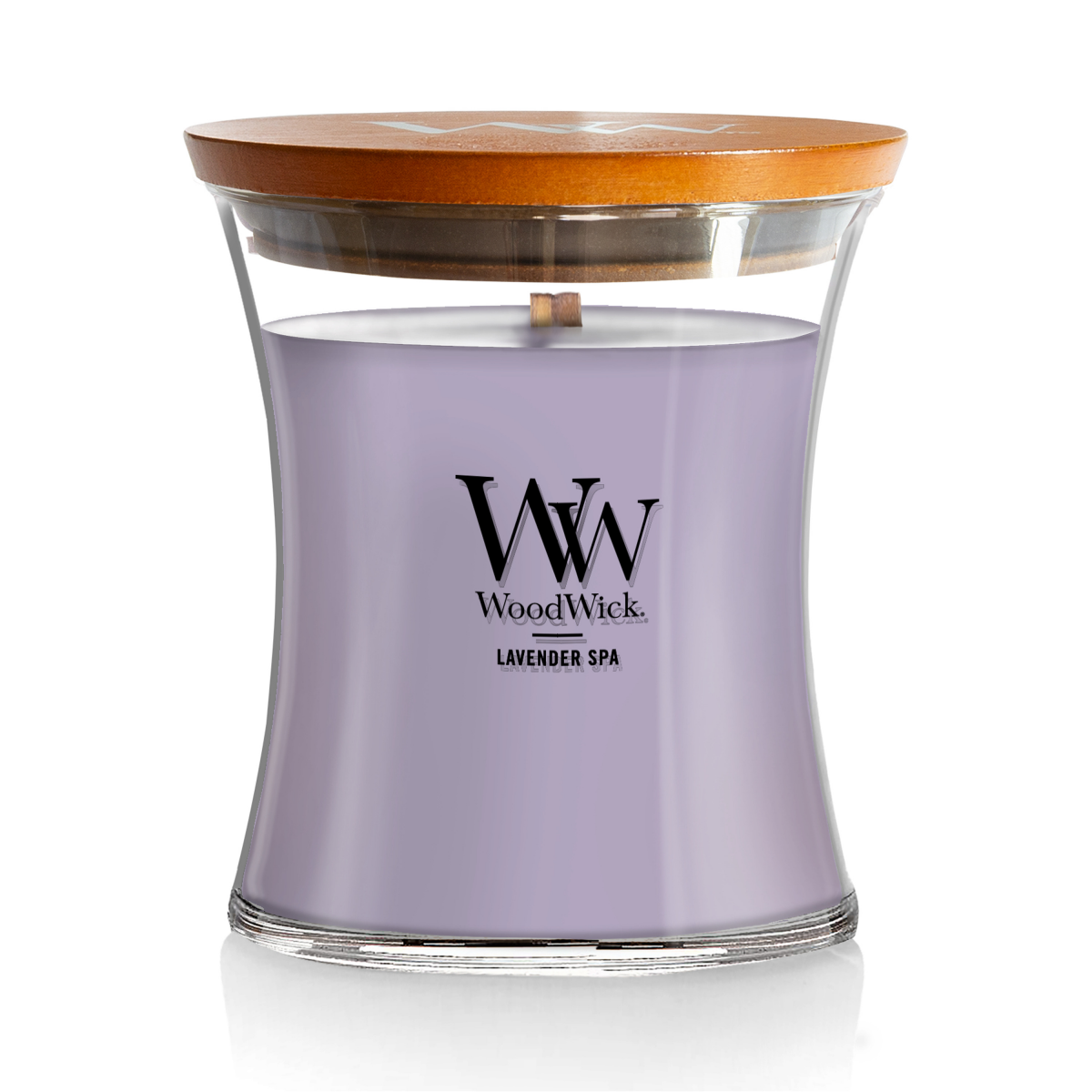 slide 1 of 9, Woodwick Candle Medium Jar Lavender Spa, 10.5 oz