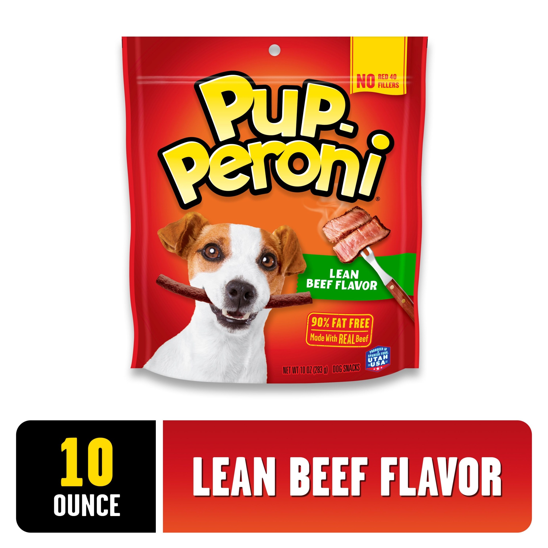 slide 1 of 7, Pup-Peroni Lean Beef Flavor Dog Snacks, 10 oz